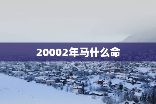 20002年马什么命