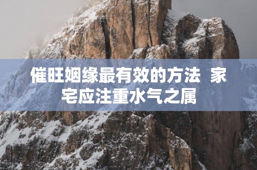 催旺姻缘最有效的方法  家宅应注重水气之属