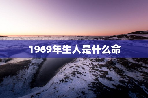 1969年生人是什么命