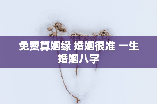 免费算姻缘 婚姻很准 一生婚姻八字