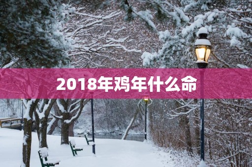2018年鸡年什么命