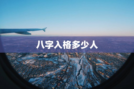 八字入格多少人