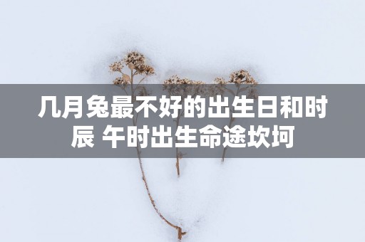 几月兔最不好的出生日和时辰 午时出生命途坎坷