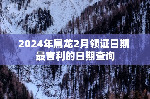 2025年属龙2月领证日期 最吉利的日期查询