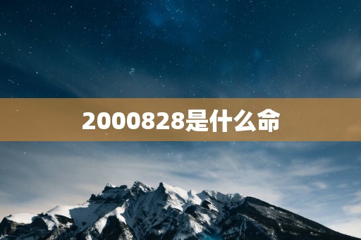 2000828是什么命