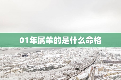 01年属羊的是什么命格