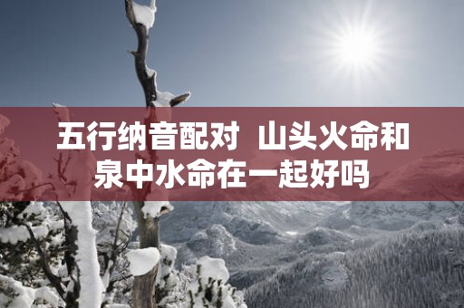 五行纳音配对  山头火命和泉中水命在一起好吗