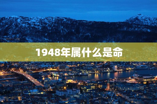 1948年属什么是命