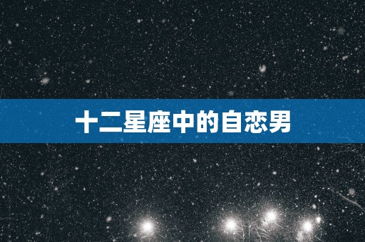 十二星座中的自恋男