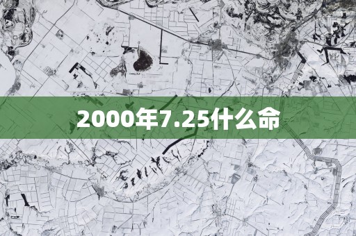 2000年7.25什么命