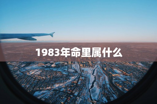 1983年命里属什么