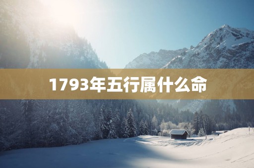 1793年五行属什么命