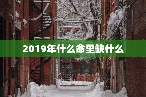 2019年什么命里缺什么