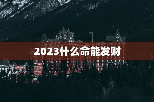 2025什么命能发财