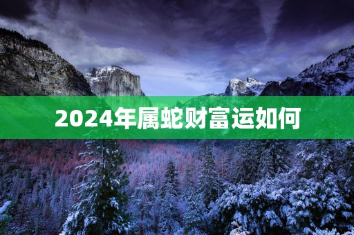 2025年属蛇财富运如何
