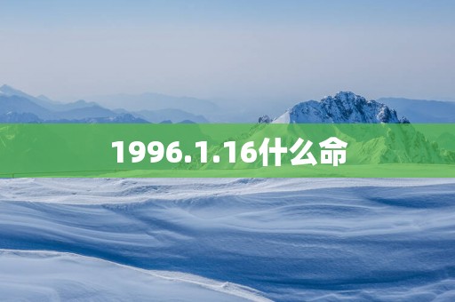 1996.1.16什么命