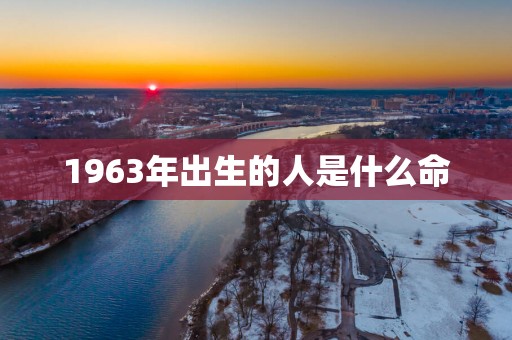 1963年出生的人是什么命