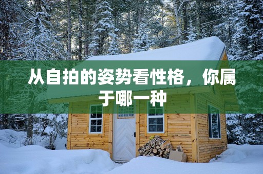 从自拍的姿势看性格，你属于哪一种