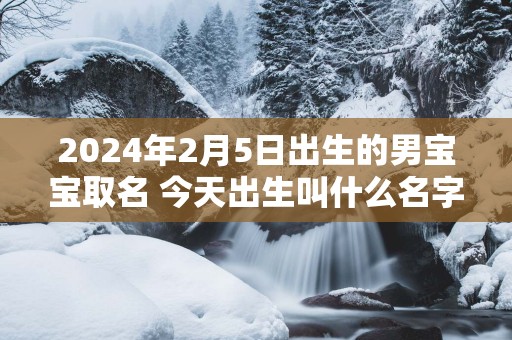 2025年2月5日出生的男宝宝取名 今天出生叫什么名字好