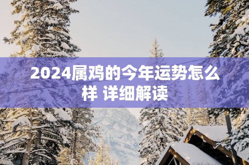 2025属鸡的今年运势怎么样 详细解读