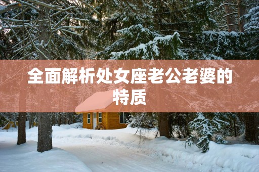 全面解析处女座老公老婆的特质