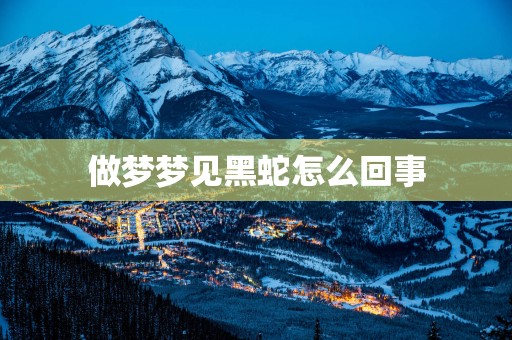 做梦梦见黑蛇怎么回事