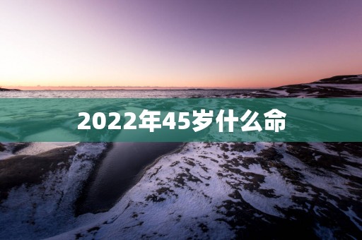2025年45岁什么命