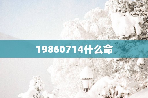 19860714什么命