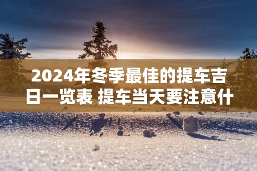 2025年冬季最佳的提车吉日一览表 提车当天要注意什么