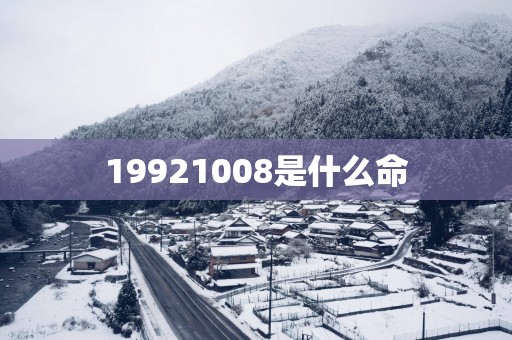 19921008是什么命