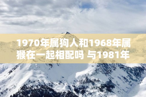 1970年属狗人和1968年属猴在一起相配吗 与1981年属鸡的人合吗