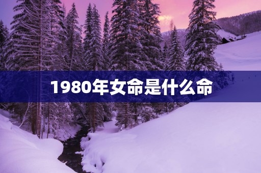1980年女命是什么命
