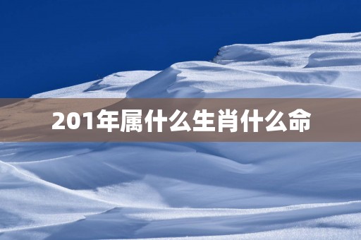 201年属什么生肖什么命