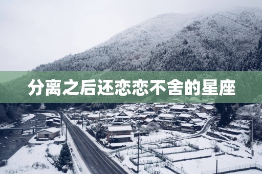 分离之后还恋恋不舍的星座