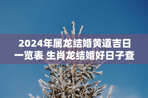 2025年属龙结婚黄道吉日一览表 生肖龙结婚好日子查询