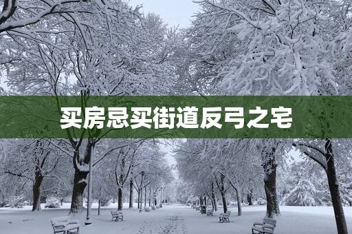 买房忌买街道反弓之宅