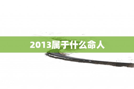 2013属于什么命人