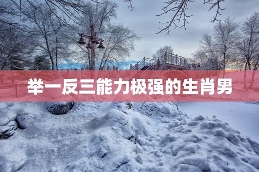 举一反三能力极强的生肖男