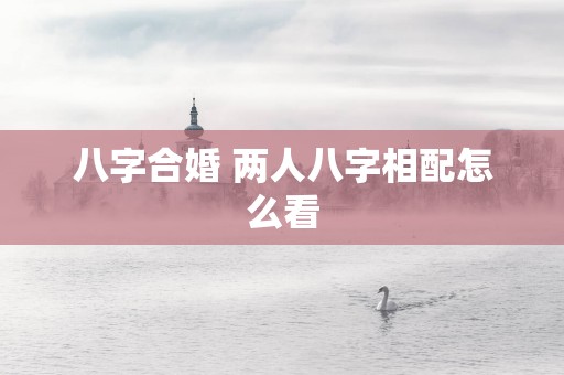 八字合婚 两人八字相配怎么看