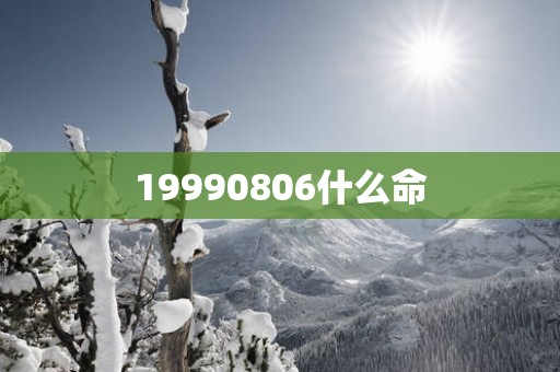 19990806什么命 19990806什么命