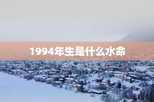 1994年生是什么水命