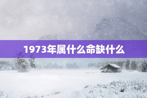 1973年属什么命缺什么