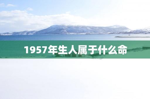 1957年生人属于什么命