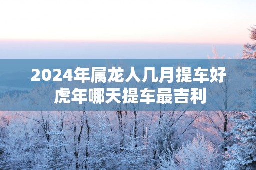 2025年属龙人几月提车好 蛇年哪天提车最吉利