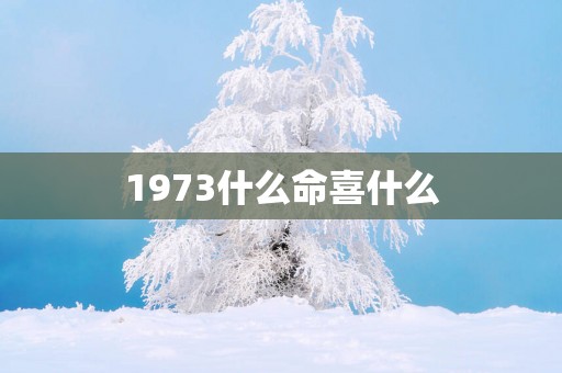 1973什么命喜什么