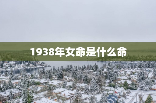 1938年女命是什么命