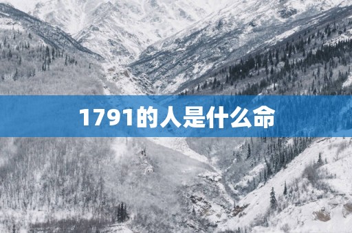1791的人是什么命