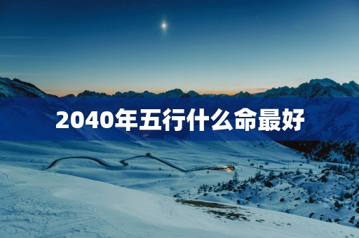 2040年五行什么命最好