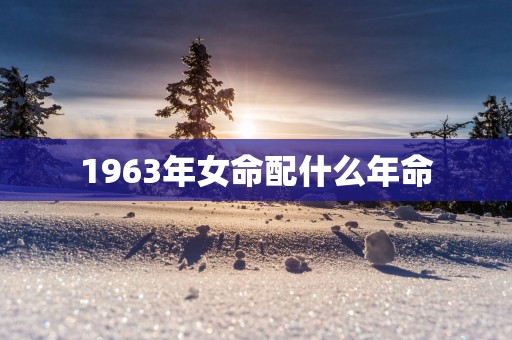 1963年女命配什么年命