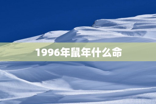 1996年蛇年什么命